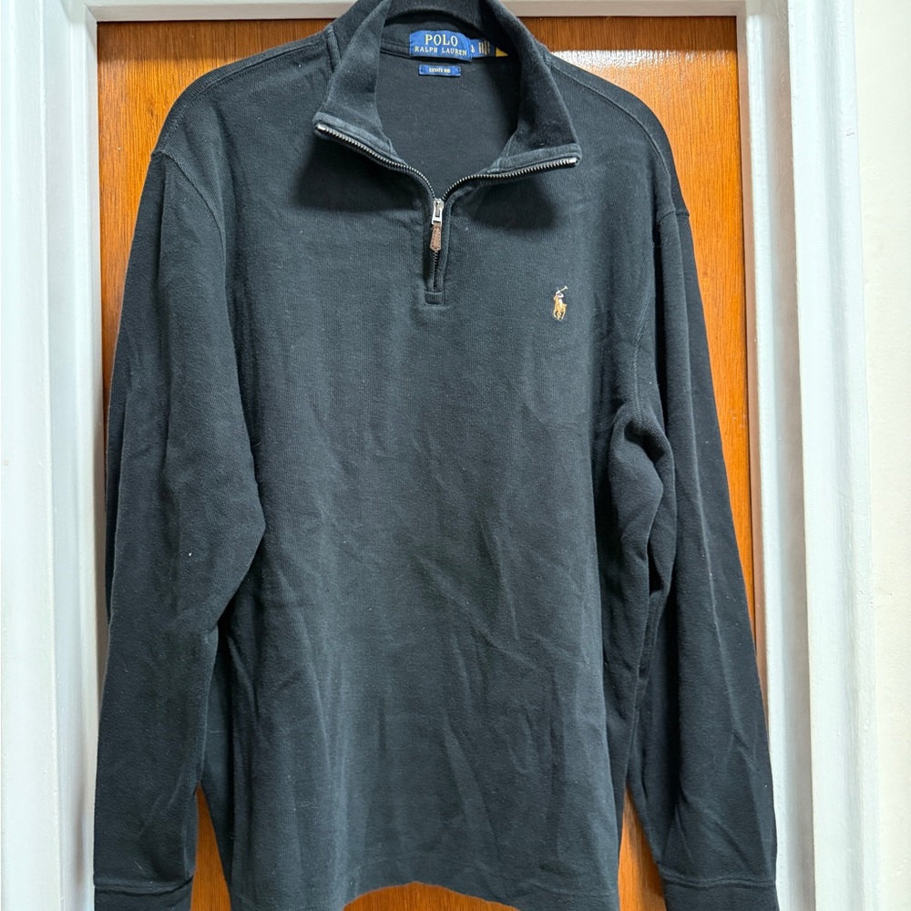 Ralph Lauren Black Estate Rib Sweater